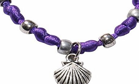 Scallop Satin Bracelet - Purple
